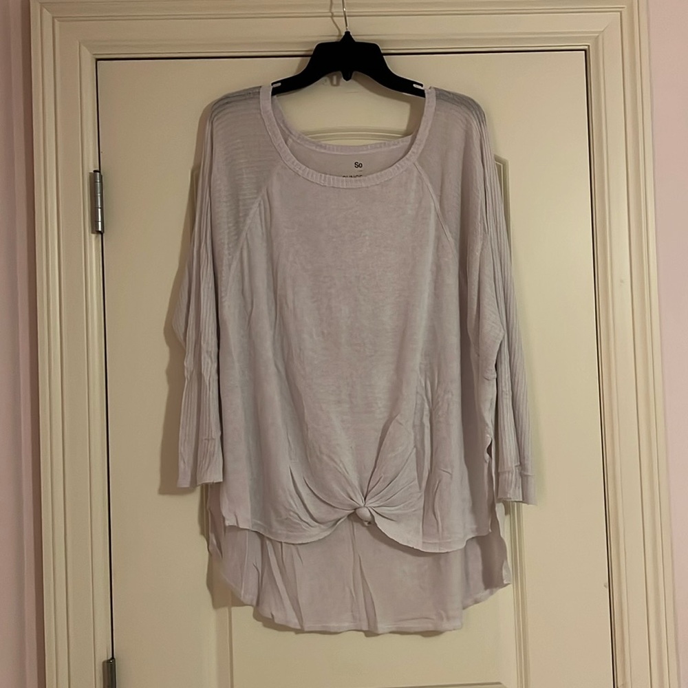 SO Lounge Life Tie Front Pullover